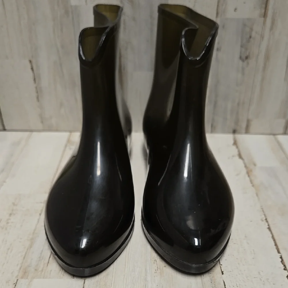 Women's Black Ankle Rain Boots